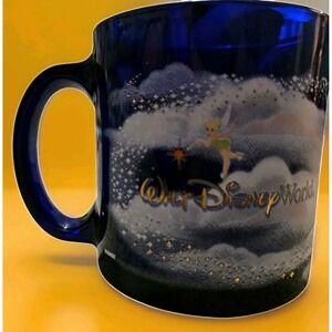 Walt Disney World‎ Mickey Mouse Tinkerbell Blue Coffee Mug Cup